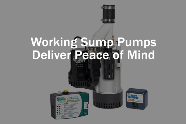 Working Sump Pumps Deliver Peace of Mind